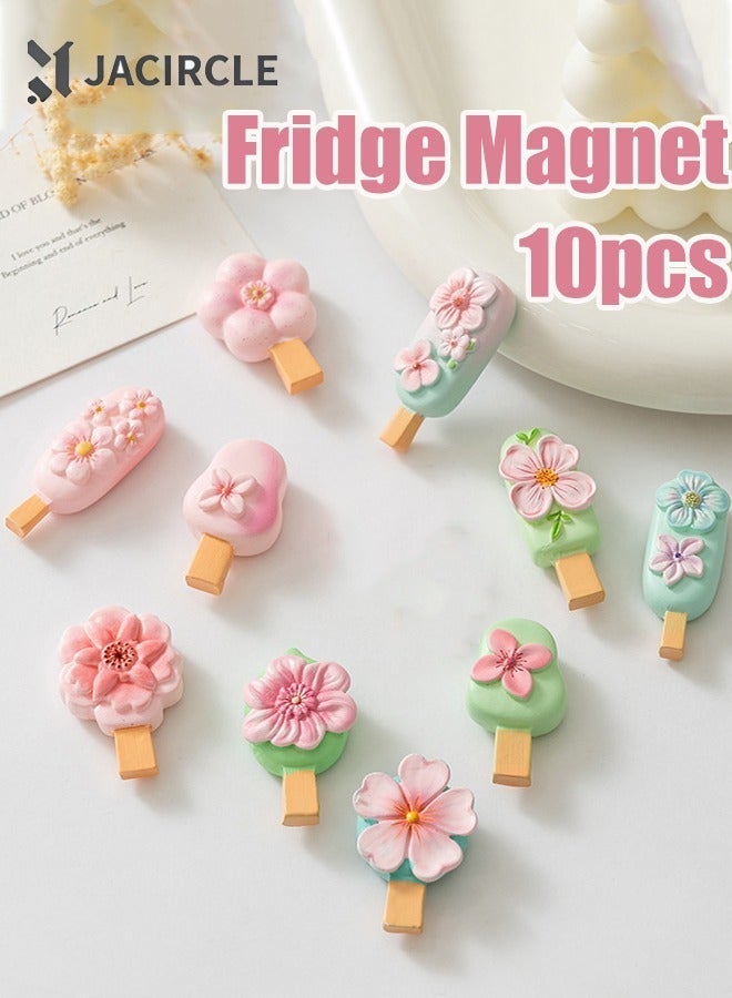 JACIRCLE Fridge Magnets,10 Pcs Food Fridge Magnets, 3D Resin Creative Food Shaped Refrigerator Magnets, Cute Kitchen Magnetic Stickers for Home Decor, Strong Magnetic Fridge Magnets Set for Refrigerator, Whiteboard, Blackboard, Office, Decorative Food Magnet Collection - Image 1